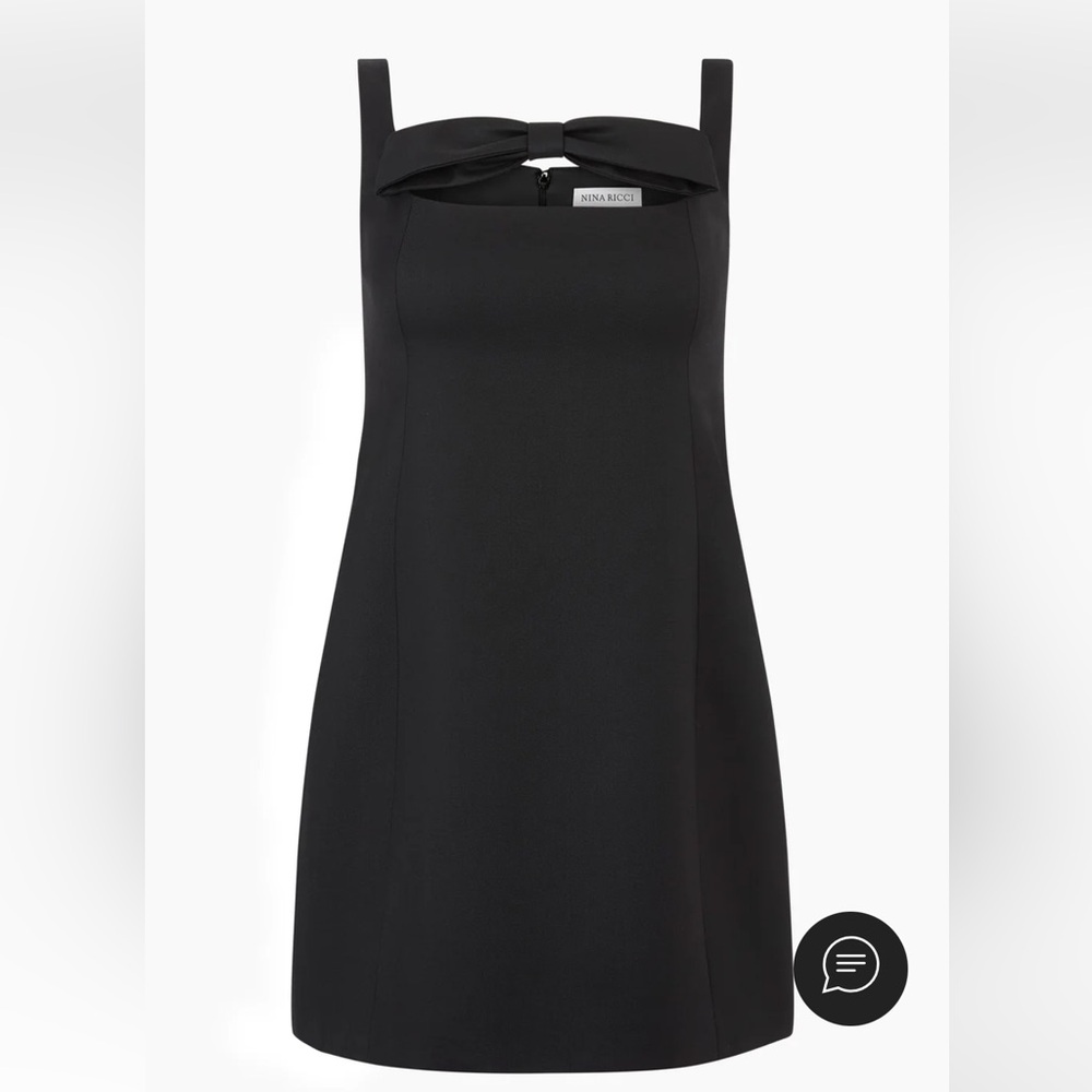 NINA RICCI black square neck mini dress